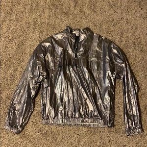reflective quarter zip